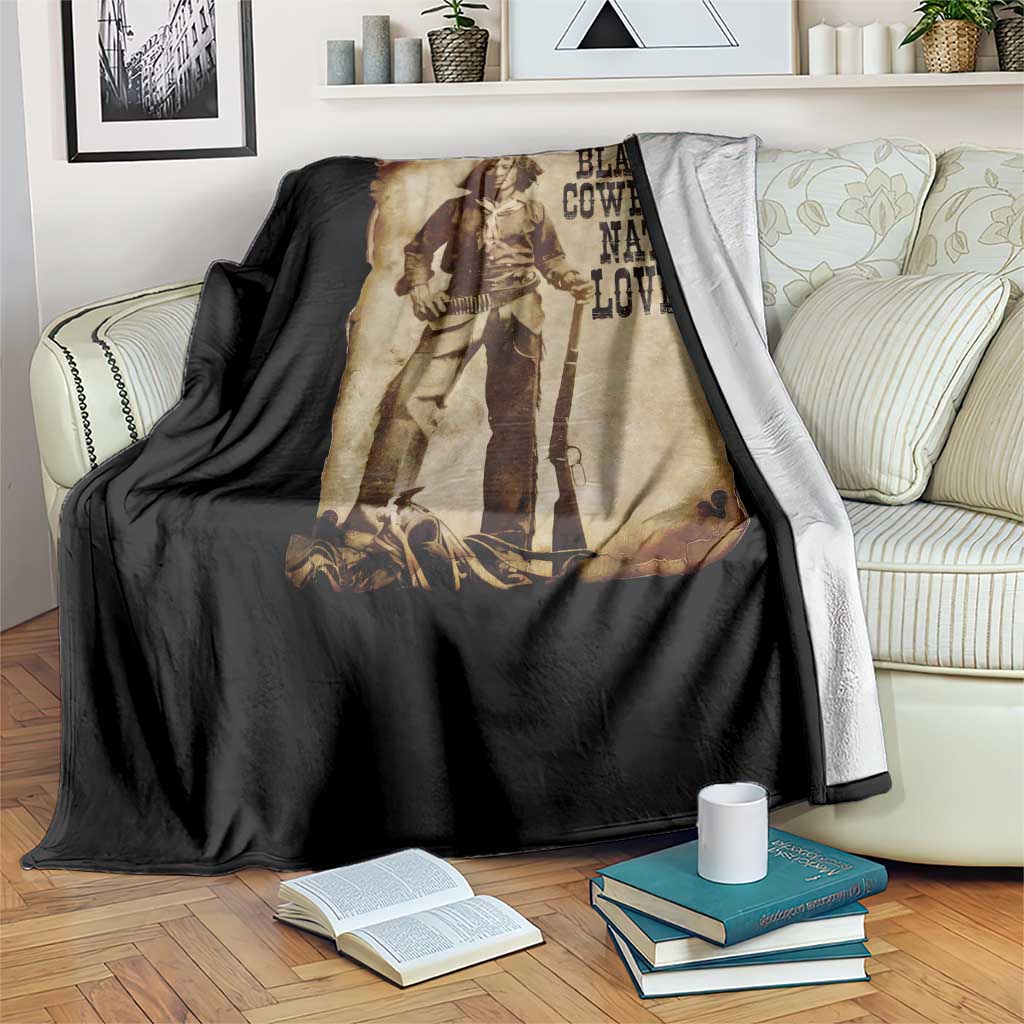 Black Cowboy Nat Love Throw Blanket African American Western Rodeo Melanin Black History Texas TS10 Print Your Wear