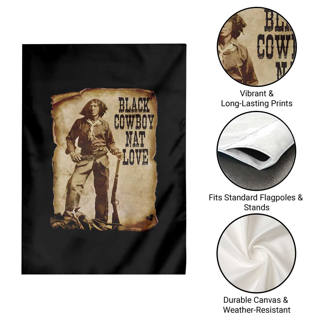 Black Cowboy Nat Love Garden Flag African American Western Rodeo Melanin Black History Texas TS10 Print Your Wear