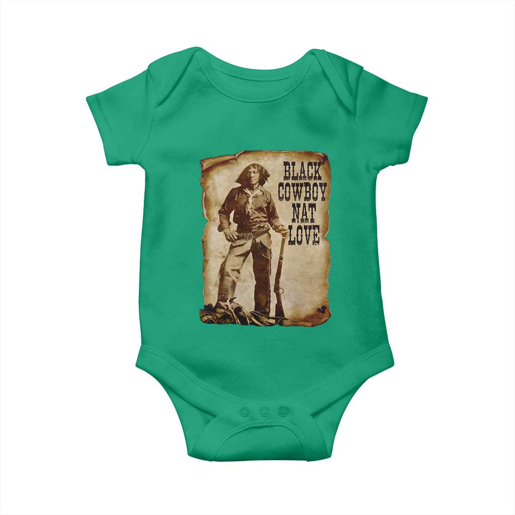 Black Cowboy Nat Love Baby Onesie African American Western Rodeo Melanin Black History Texas TS10 Irish Green Print Your Wear