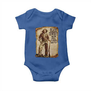 Black Cowboy Nat Love Baby Onesie African American Western Rodeo Melanin Black History Texas TS10 Royal Blue Print Your Wear
