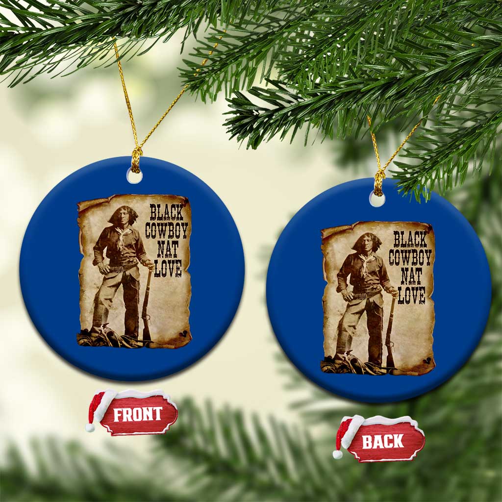Black Cowboy Nat Love Ceramic Ornament African American Western Rodeo Melanin Black History Texas TS10 1pc Blue Print Your Wear