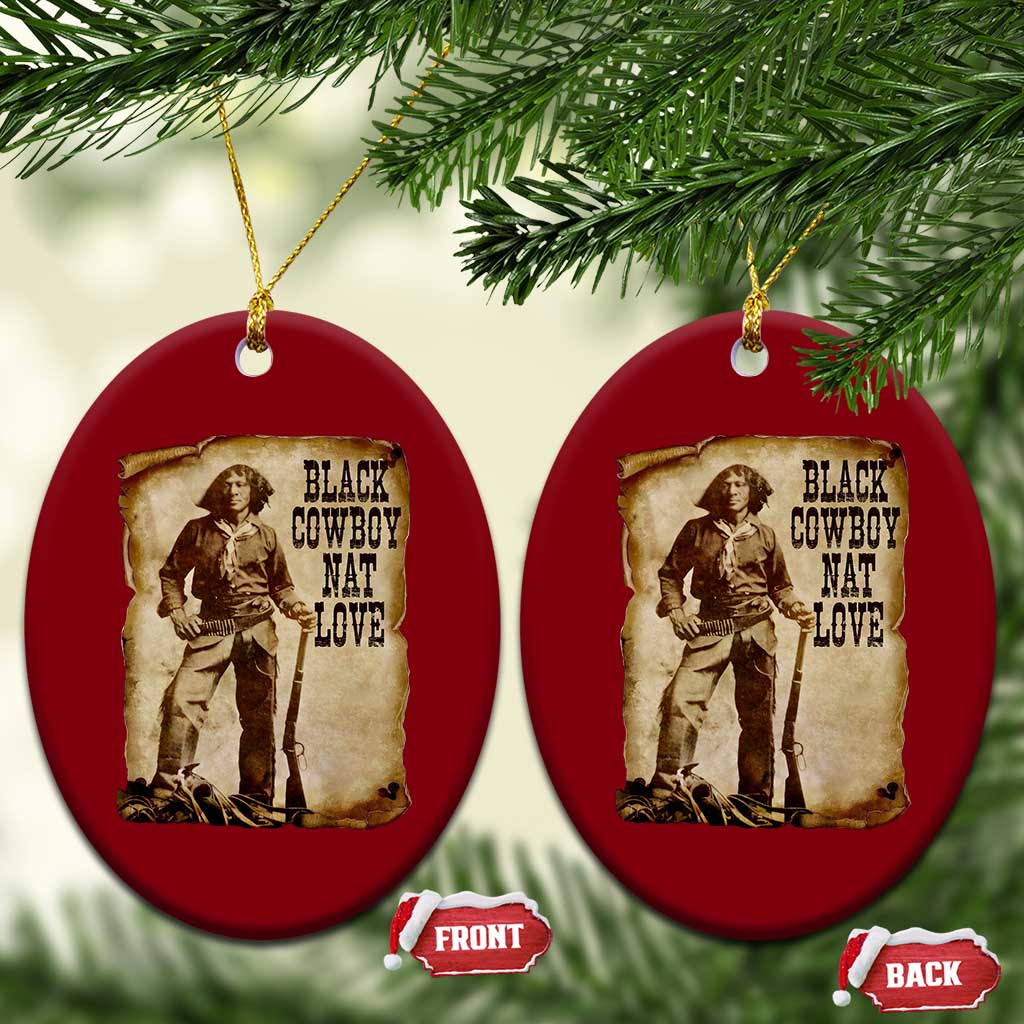 Black Cowboy Nat Love Ceramic Ornament African American Western Rodeo Melanin Black History Texas TS10 Print Your Wear