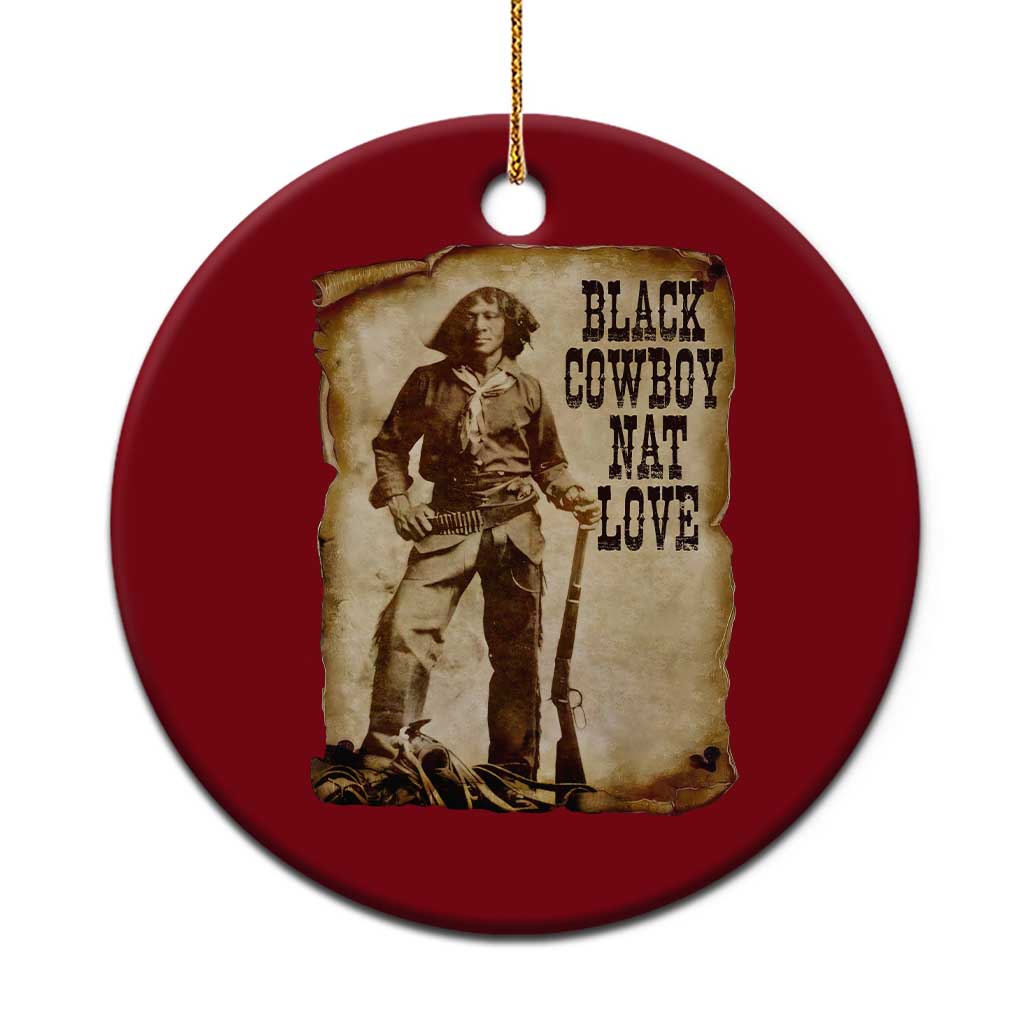Black Cowboy Nat Love Ceramic Ornament African American Western Rodeo Melanin Black History Texas TS10 1pc Red Print Your Wear