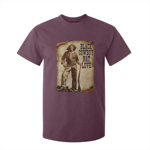 Black Cowboy Nat Love T Shirt For Kid African American Western Rodeo Melanin Black History Texas TS10 Maroon Print Your Wear
