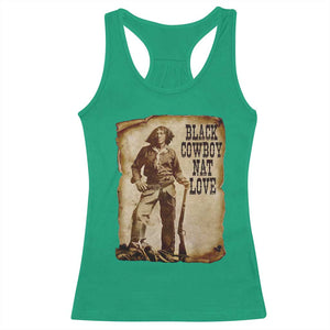 Black Cowboy Nat Love Racerback Tank Top African American Western Rodeo Melanin Black History Texas TS10 Irish Green Print Your Wear