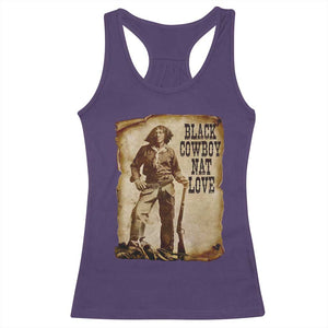 Black Cowboy Nat Love Racerback Tank Top African American Western Rodeo Melanin Black History Texas TS10 Purple Print Your Wear