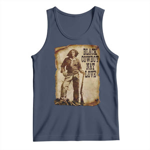 Black Cowboy Nat Love Tank Top African American Western Rodeo Melanin Black History Texas TS10 Navy Print Your Wear