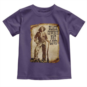 Black Cowboy Nat Love Toddler T Shirt African American Western Rodeo Melanin Black History Texas TS10 Purple Print Your Wear