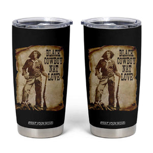 Black Cowboy Nat Love Tumbler Cup African American Western Rodeo Melanin Black History Texas TS10 Black Print Your Wear