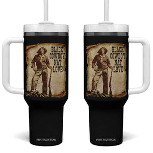 Black Cowboy Nat Love Tumbler With Handle African American Western Rodeo Melanin Black History Texas TS10 One Size: 40 oz Black Print Your Wear