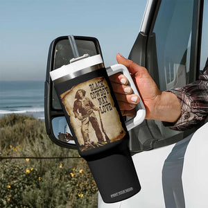 Black Cowboy Nat Love Tumbler With Handle African American Western Rodeo Melanin Black History Texas TS10 Print Your Wear