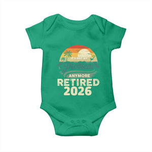 Retired 2026 Baby Onesie Vintage Retro Retirement Not My Problem Anymore