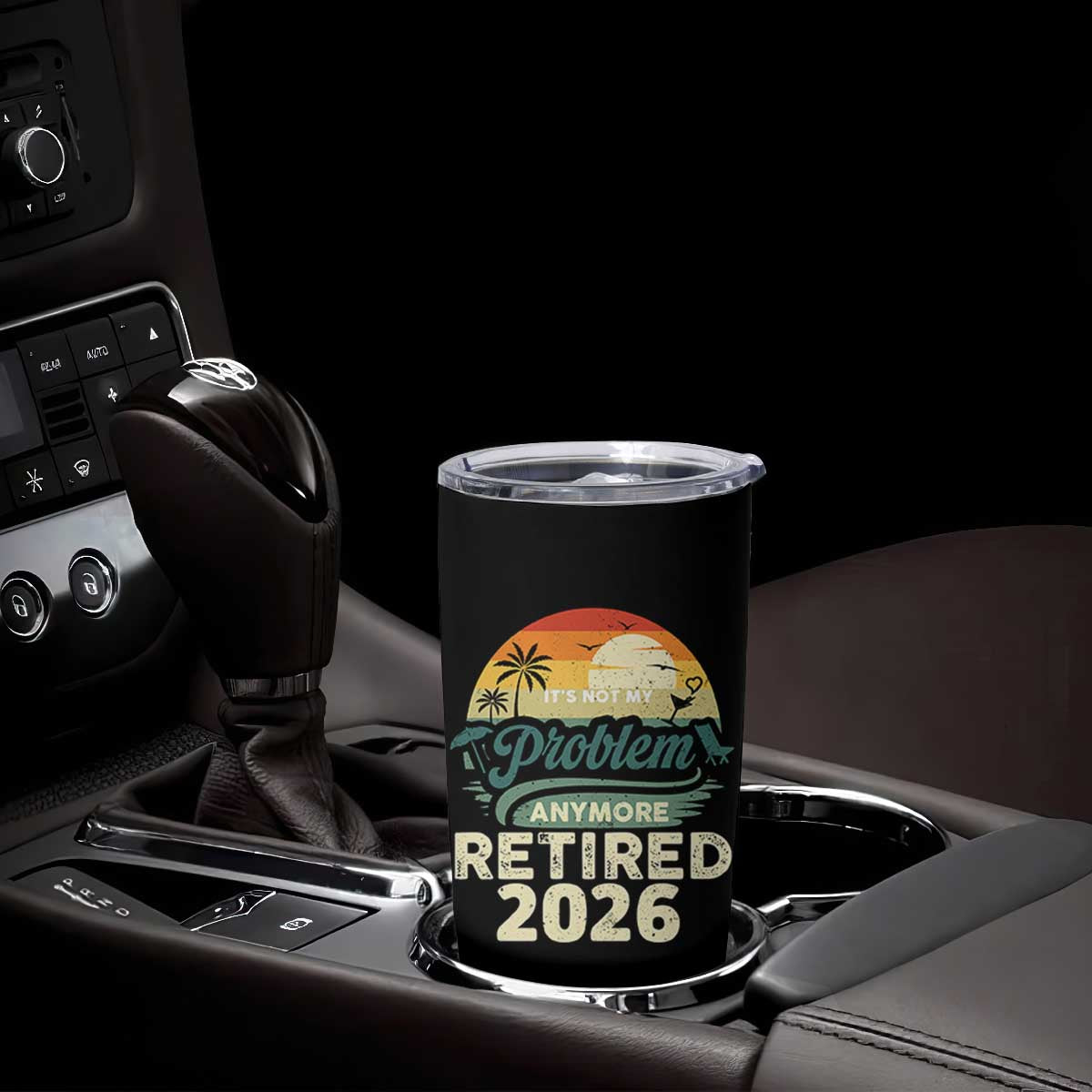 Retired 2026 Tumbler Cup Vintage Retro Retirement Not My Problem Anymore
