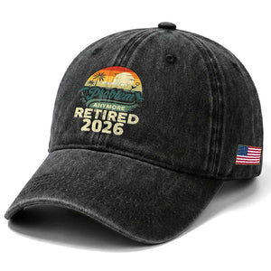 Retired 2026 Washed Cotton Baseball Cap Vintage Retro Retirement Not My Problem Anymore