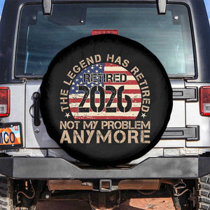 The Legend Has Retired 2026 Spare Tire Cover Not My Problem Anymore American Flag Coworker Retirement Gifts