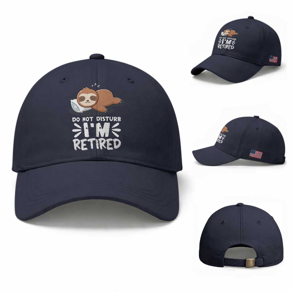 Funny Retirement Gifts Baseball Cap Do Not Disturb Im Retired Sloth