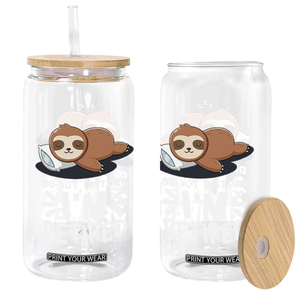 Funny Retirement Gifts Glass Can Do Not Disturb Im Retired Sloth