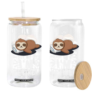 Funny Retirement Gifts Glass Can Do Not Disturb Im Retired Sloth