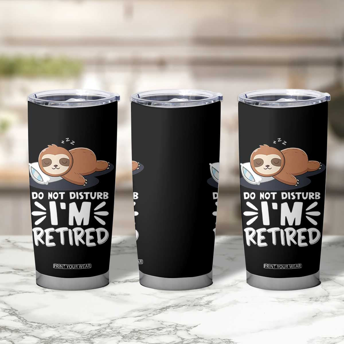 Funny Retirement Gifts Tumbler Cup Do Not Disturb Im Retired Sloth