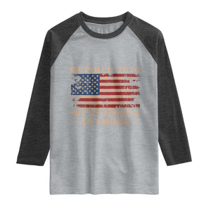 Vintage Retirement 2026 Raglan Shirt Retired Not My Problem Anymore Retro American Flag
