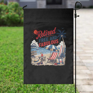 Retirement Gifts For Her Garden Flag Retro Retired Free And Fabulous Beach Summer Vacation Vintage