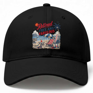 Retirement Gifts For Her Baseball Cap Retro Retired Free And Fabulous Beach Summer Vacation Vintage