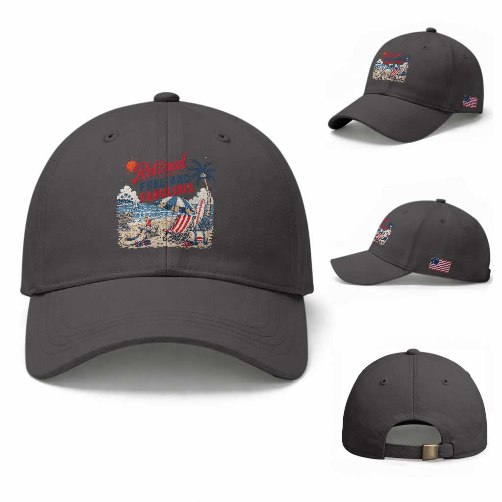 Retirement Gifts For Her Baseball Cap Retro Retired Free And Fabulous Beach Summer Vacation Vintage
