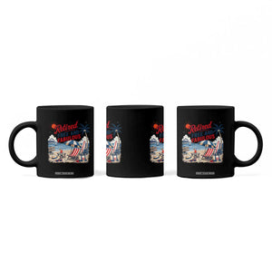 Retirement Gifts For Her Coffee Mug Retro Retired Free And Fabulous Beach Summer Vacation Vintage