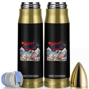 Retirement Gifts For Her Bullet Tumbler Retro Retired Free And Fabulous Beach Summer Vacation Vintage
