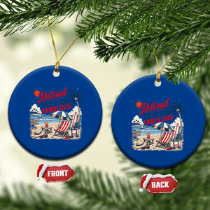 Retirement Gifts For Her Ceramic Ornament Retro Retired Free And Fabulous Beach Summer Vacation Vintage