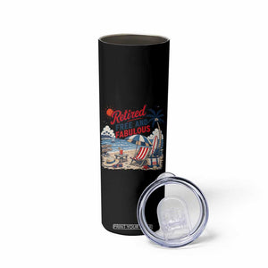 Retirement Gifts For Her Skinny Tumbler Retro Retired Free And Fabulous Beach Summer Vacation Vintage