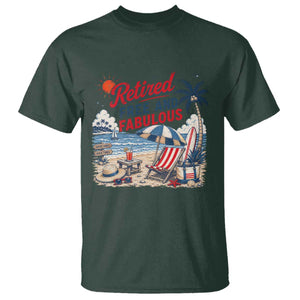 Retirement Gifts For Her T Shirt Retro Retired Free And Fabulous Beach Summer Vacation Vintage