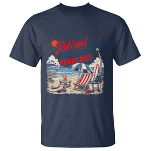 Retirement Gifts For Her T Shirt Retro Retired Free And Fabulous Beach Summer Vacation Vintage