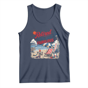 Retirement Gifts For Her Tank Top Retro Retired Free And Fabulous Beach Summer Vacation Vintage