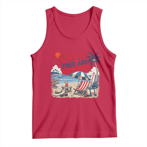 Retirement Gifts For Her Tank Top Retro Retired Free And Fabulous Beach Summer Vacation Vintage