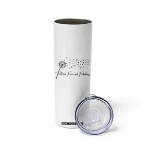 Happy Retirement Gifts For Woman Skinny Tumbler Retired Free And Fabulous Dandelion