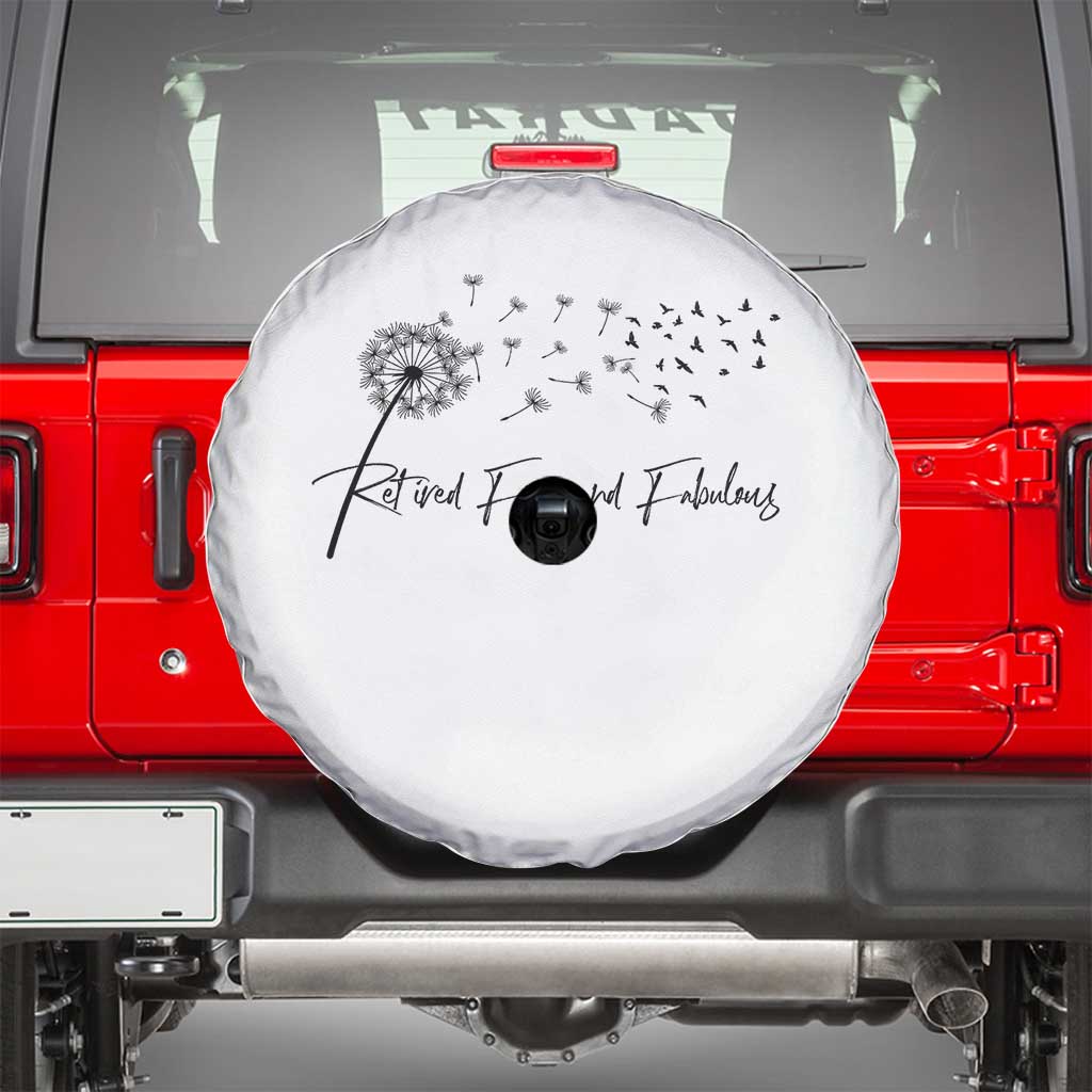 Happy Retirement Gifts For Woman Spare Tire Cover Retired Free And Fabulous Dandelion