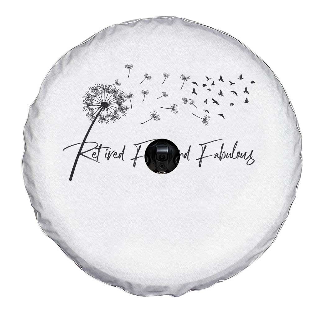 Happy Retirement Gifts For Woman Spare Tire Cover Retired Free And Fabulous Dandelion