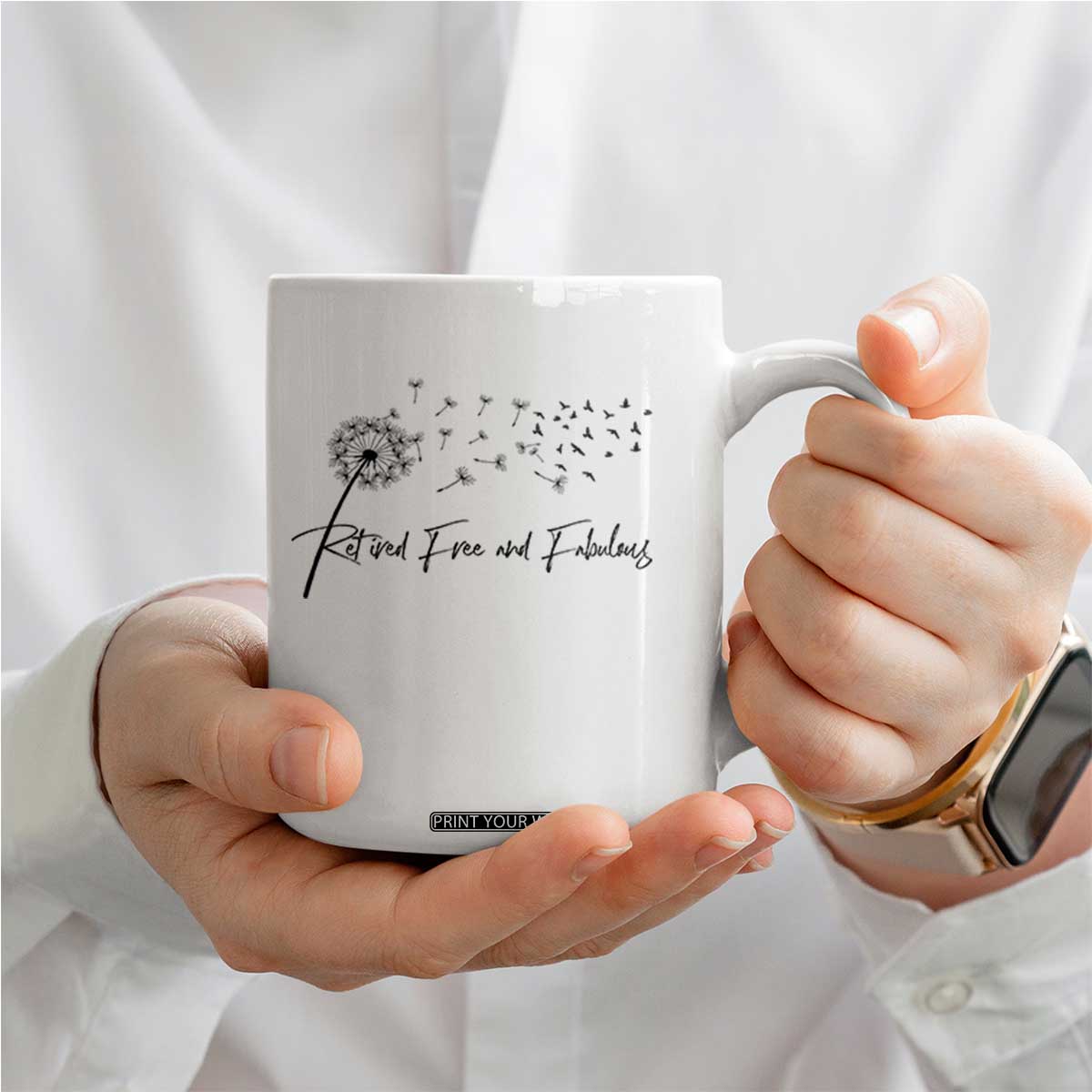 Happy Retirement Gifts For Woman Coffee Mug Retired Free And Fabulous Dandelion