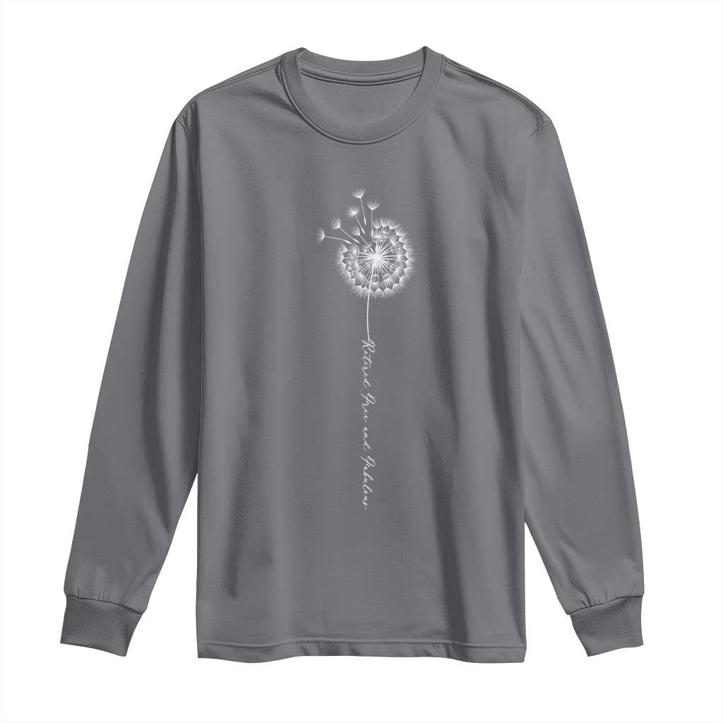 Retirement Gifts For Her Long Sleeve Shirt Retired Free And Fabulous Dandelion