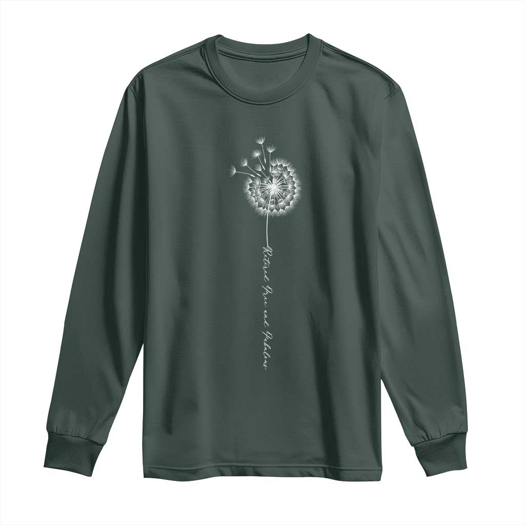 Retirement Gifts For Her Long Sleeve Shirt Retired Free And Fabulous Dandelion