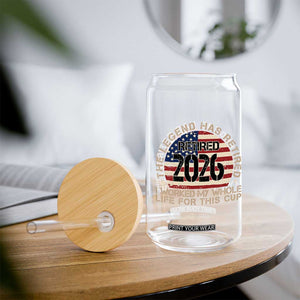 The Legend Has Retired 2026 Glass Can American Flag Coworker Retirement Gifts I Worked My Whole Life For This