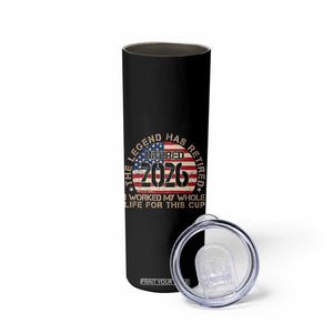 The Legend Has Retired 2026 Skinny Tumbler American Flag Coworker Retirement Gifts I Worked My Whole Life For This
