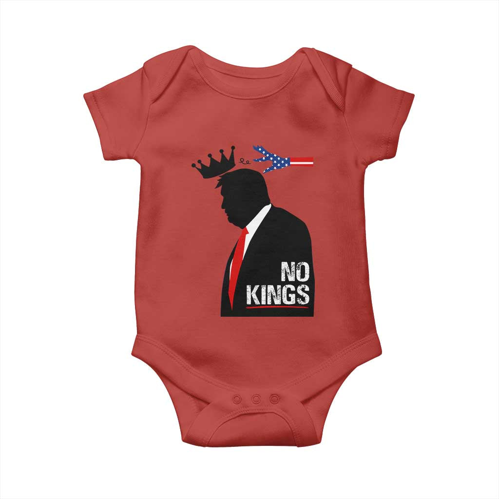 No Kings Baby Onesie Funny Resist Meme TS10 Red Print Your Wear