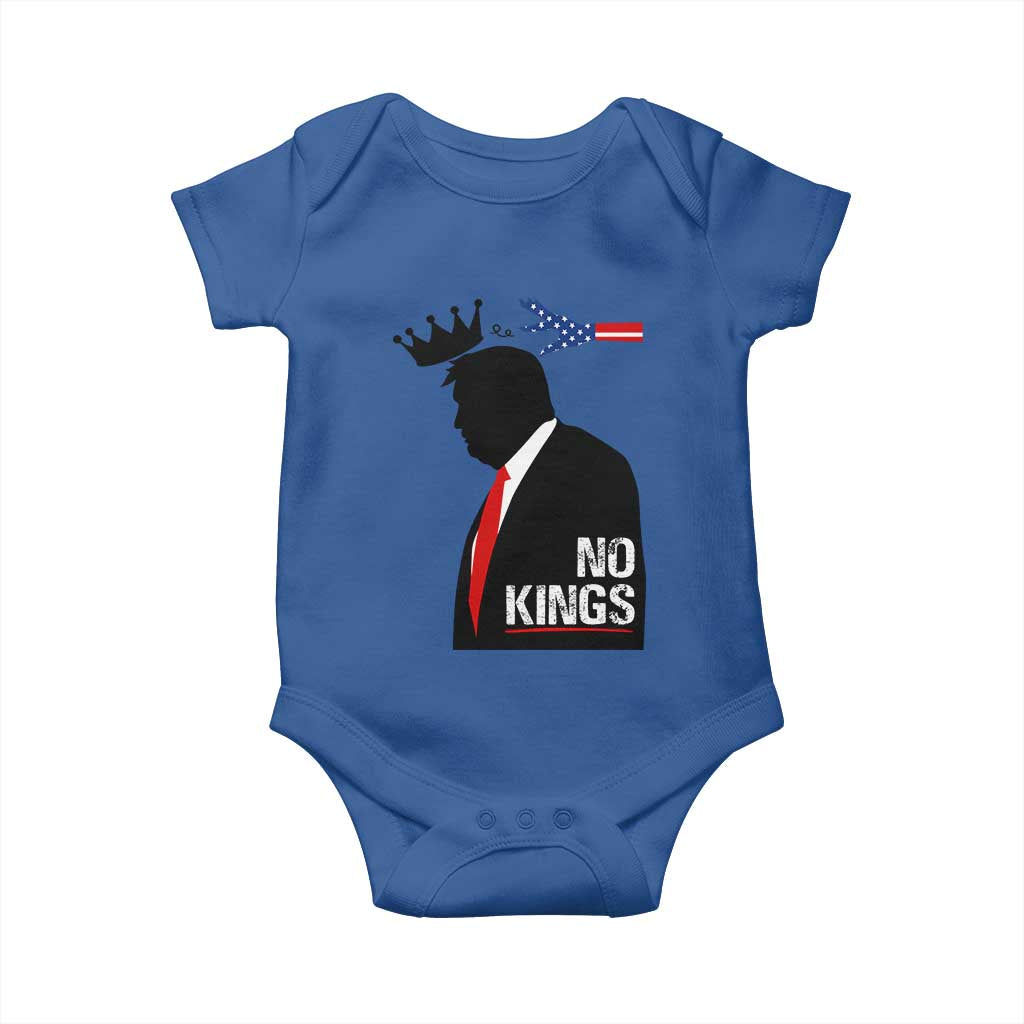 No Kings Baby Onesie Funny Resist Meme TS10 Royal Blue Print Your Wear