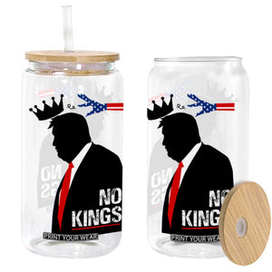 No Kings Glass Can Funny Resist Meme TS10 White Print Your Wear