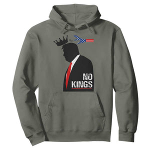 No Kings Hoodie Funny Resist Meme TS10 Military Green Print Your Wear