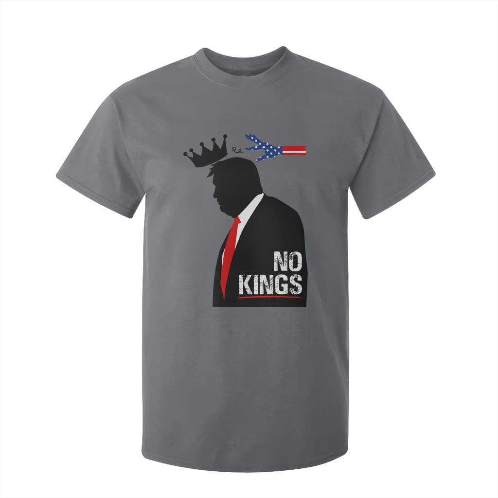 No Kings T Shirt For Kid Funny Resist Meme TS10 Charcoal Print Your Wear
