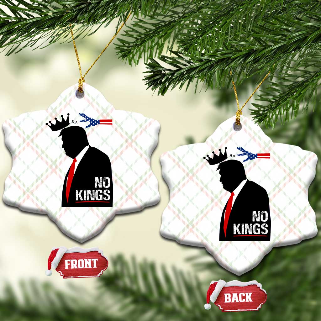 No Kings Ceramic Ornament Funny Resist Meme TS10 Print Your Wear
