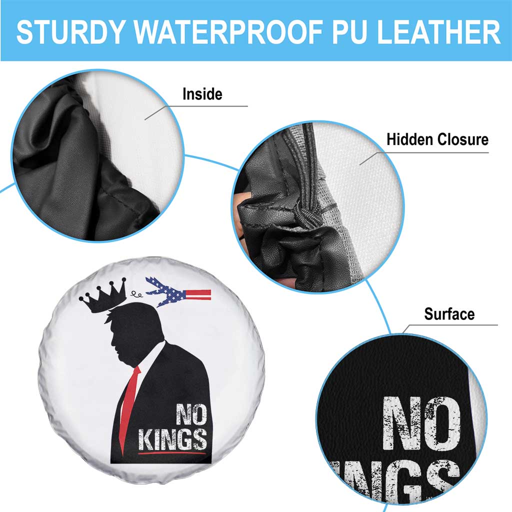 No Kings Spare Tire Cover Funny Resist Meme TS10 Print Your Wear